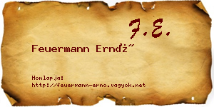 Feuermann Ernő névjegykártya